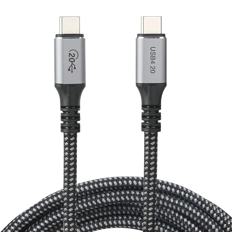 USB-C to USB-C Cable (20Gbps) Nylon Braided, Fast Charging, Dual 4K, 1