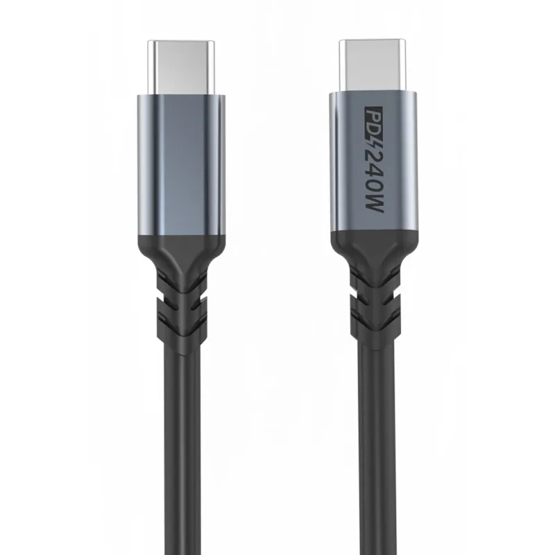 USB2.0 TypeC To TypeC 240W Aluminum Shell PVC Cable