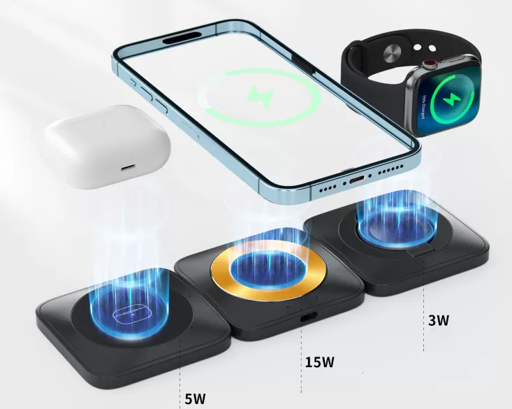 3 in 1 Portable Magnetic Wireless Charger