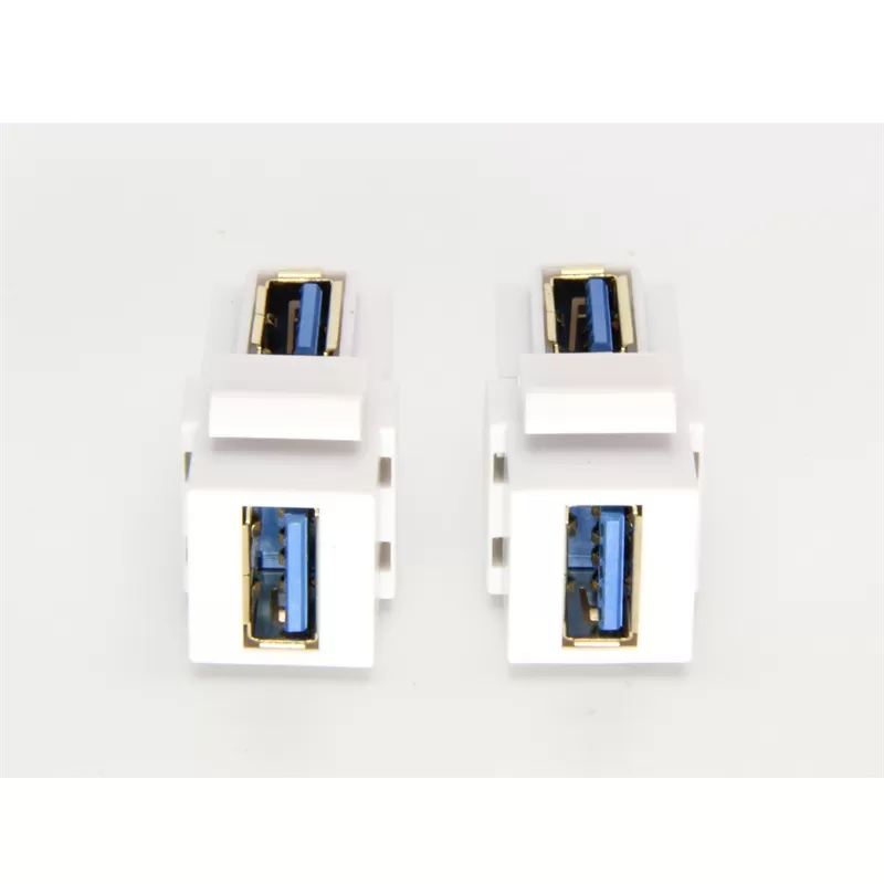 Right Angle USB A 3.0 Keystone Coupler