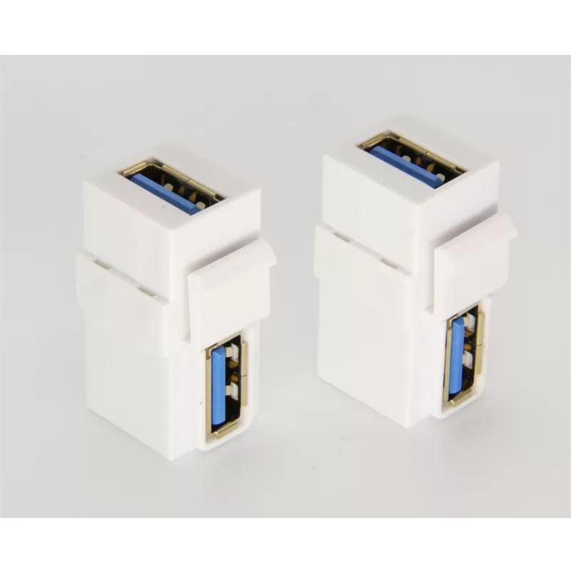 Right Angle USB A 3.0 Keystone Coupler