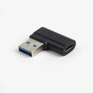 Right Angle USB C Female Adapter to USB Male