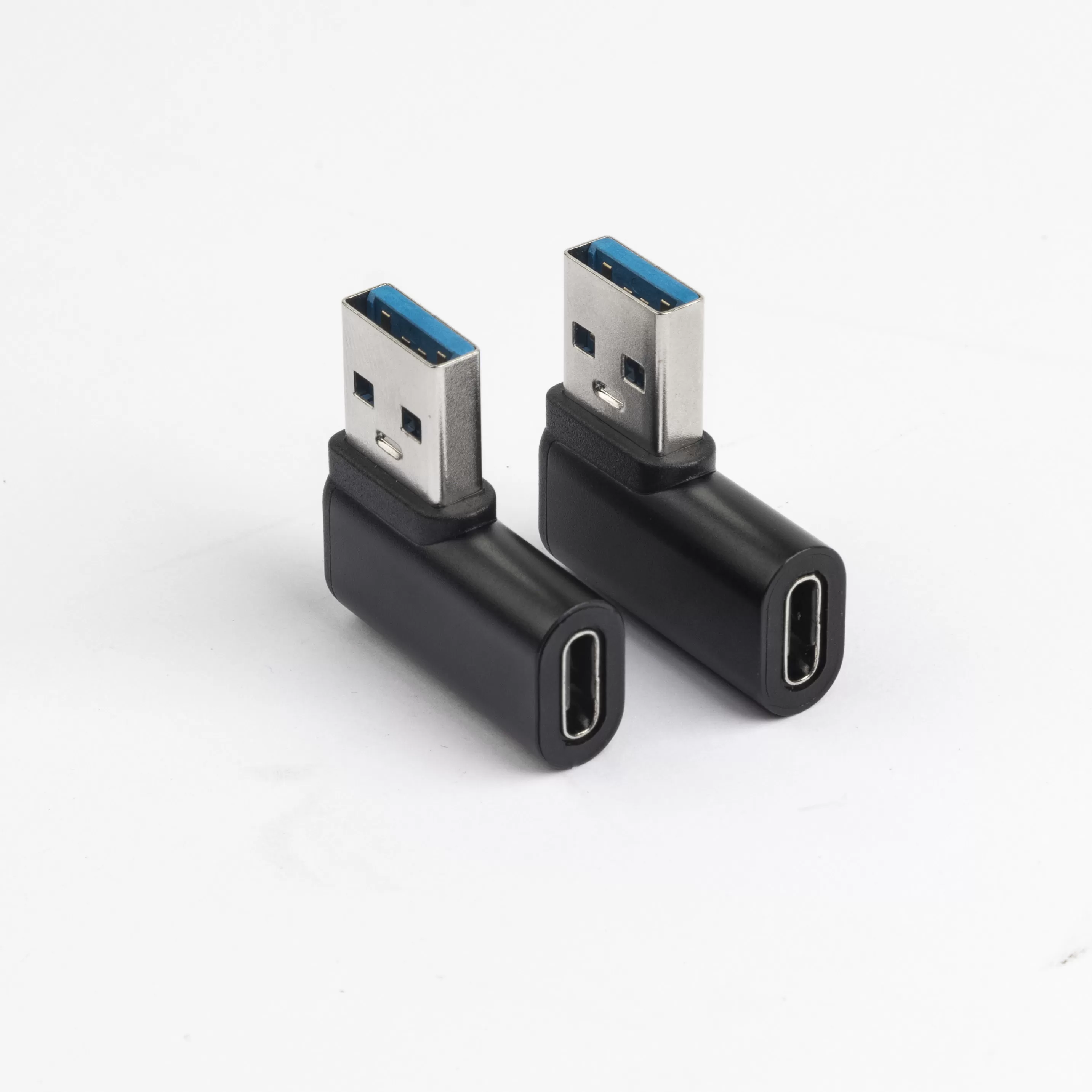 Right Angle USB C Female Adapter to USB Male