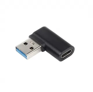 90 Degree USB-C Female to USB-A Male Adapte