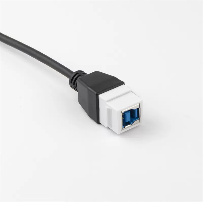 USB3.0 B Male to Female keystone jacket cable