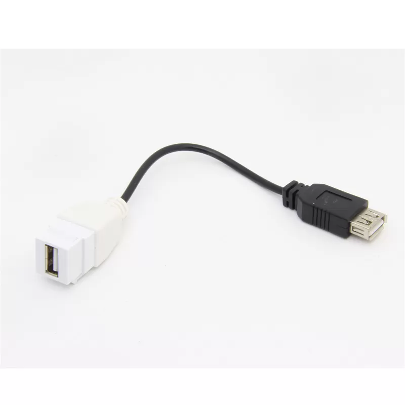 USB 2.0 Female to Female keystone cable