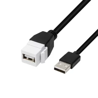 USB 2.0 Male to Female keystone jacket cable