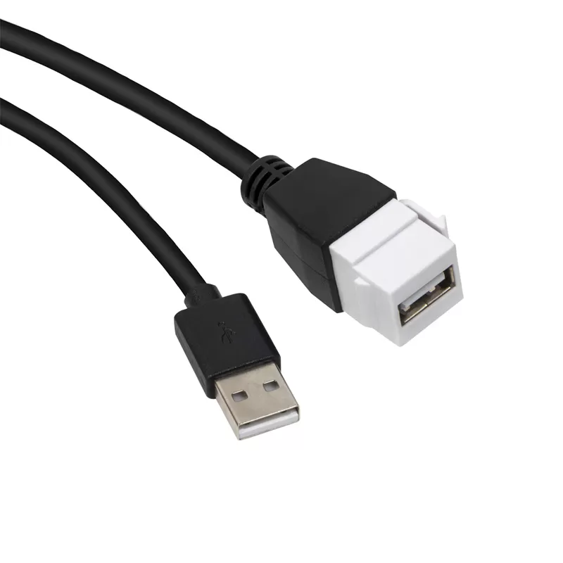 USB 2.0 Male to Female keystone jacket cable