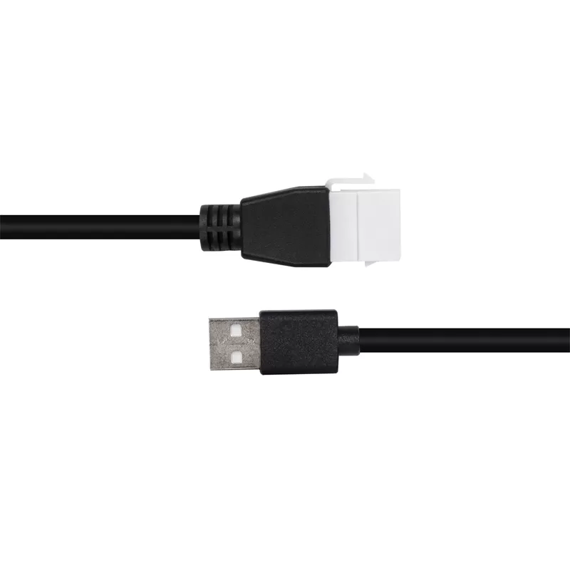 USB 2.0 Male to Female keystone jacket cable