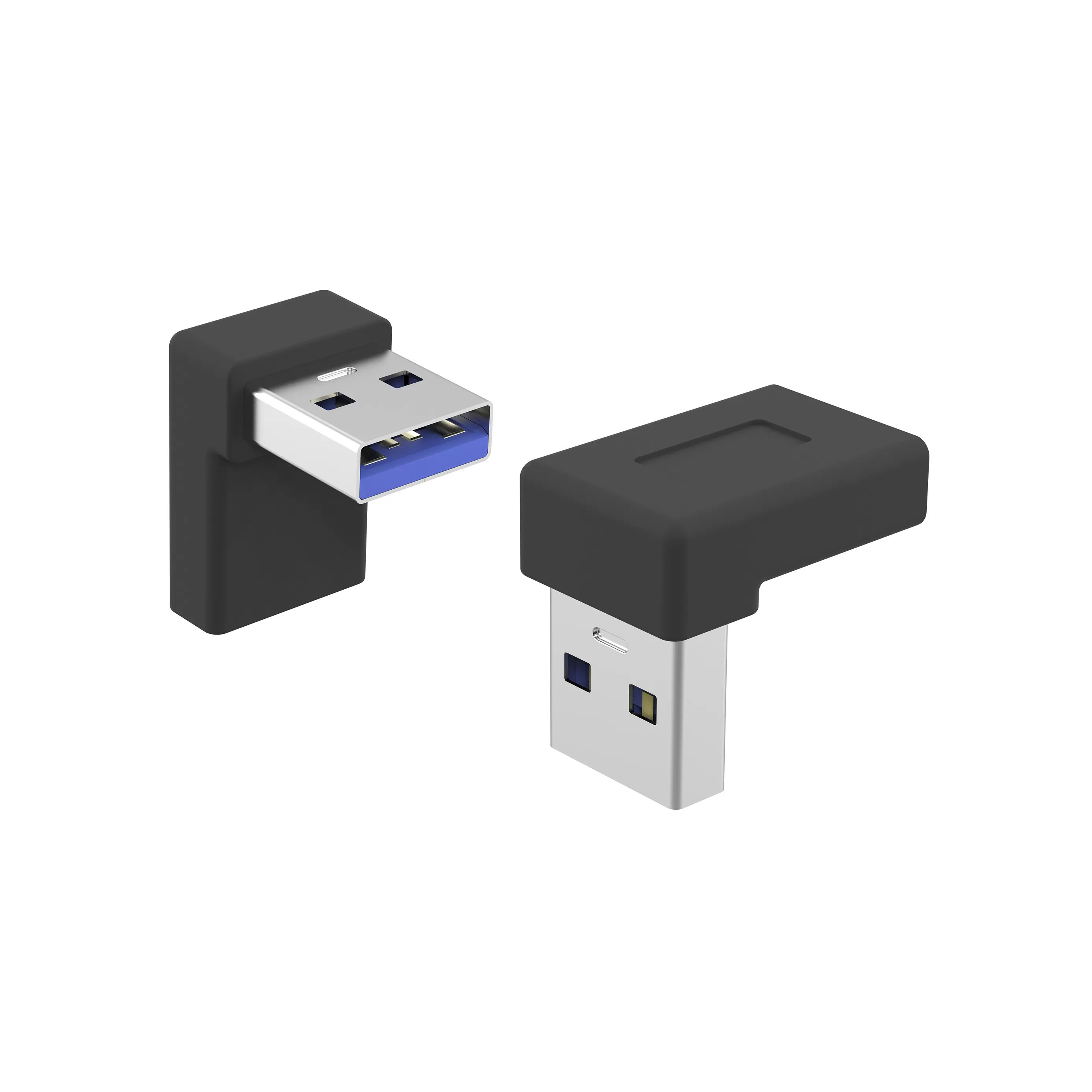 Right Angle USB A Male to USB C Female Adapter