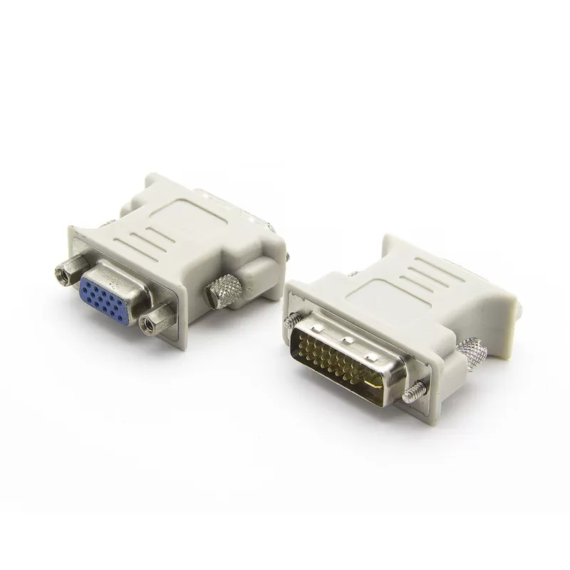 24+5 DVI Male to VGA Female Adapter White