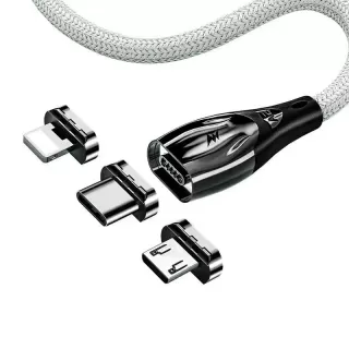 6A magnetic charging 3 in 1 cable