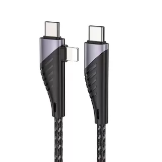 USB cable 2 in 1 multi cable USB C to C cable  USB C to Lightning