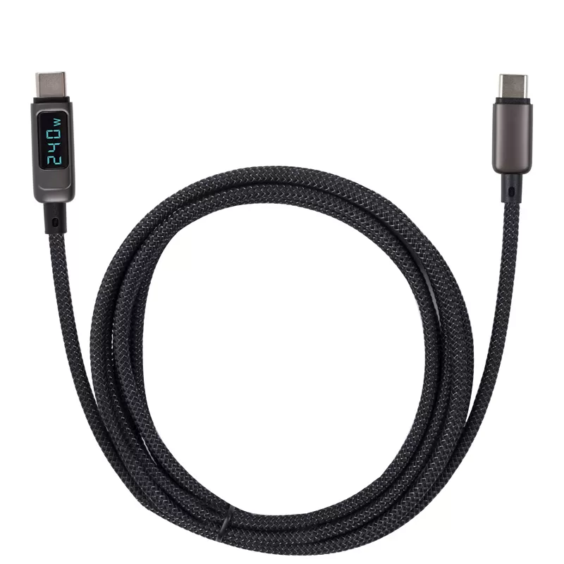 USB C 240W Fast charging cable with LED display