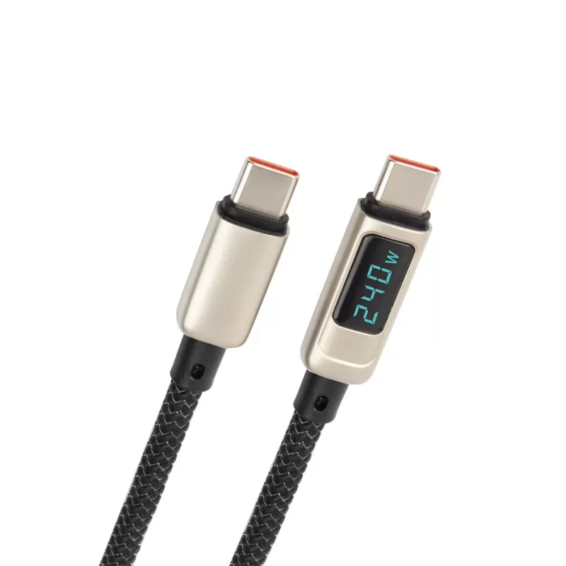 USB C 240W Fast charging cable with LED display