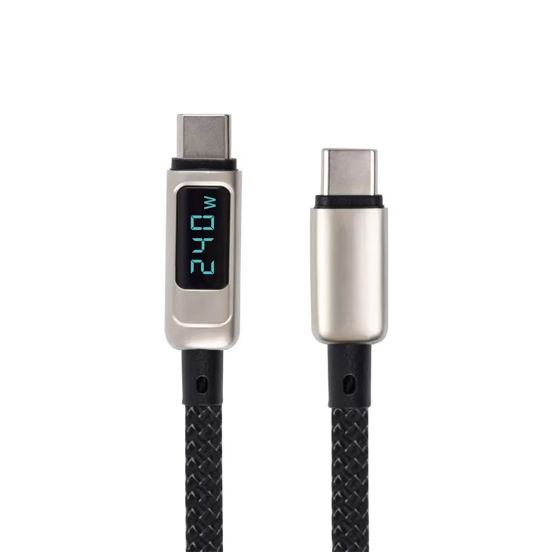 USB C 240W Fast charging cable with LED display