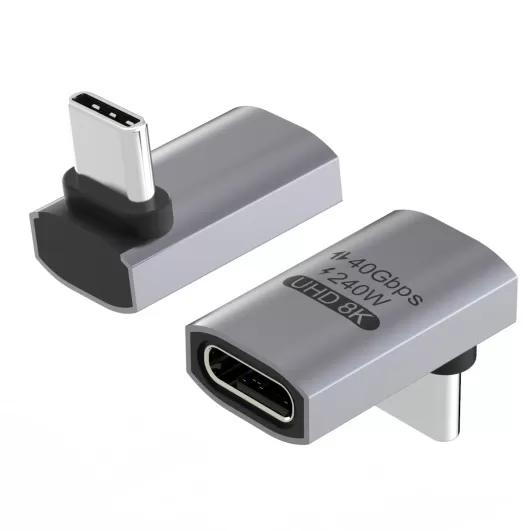 240W USB4 Thunderbolt 3/4 Up/Down Right Angle USB C Adapter