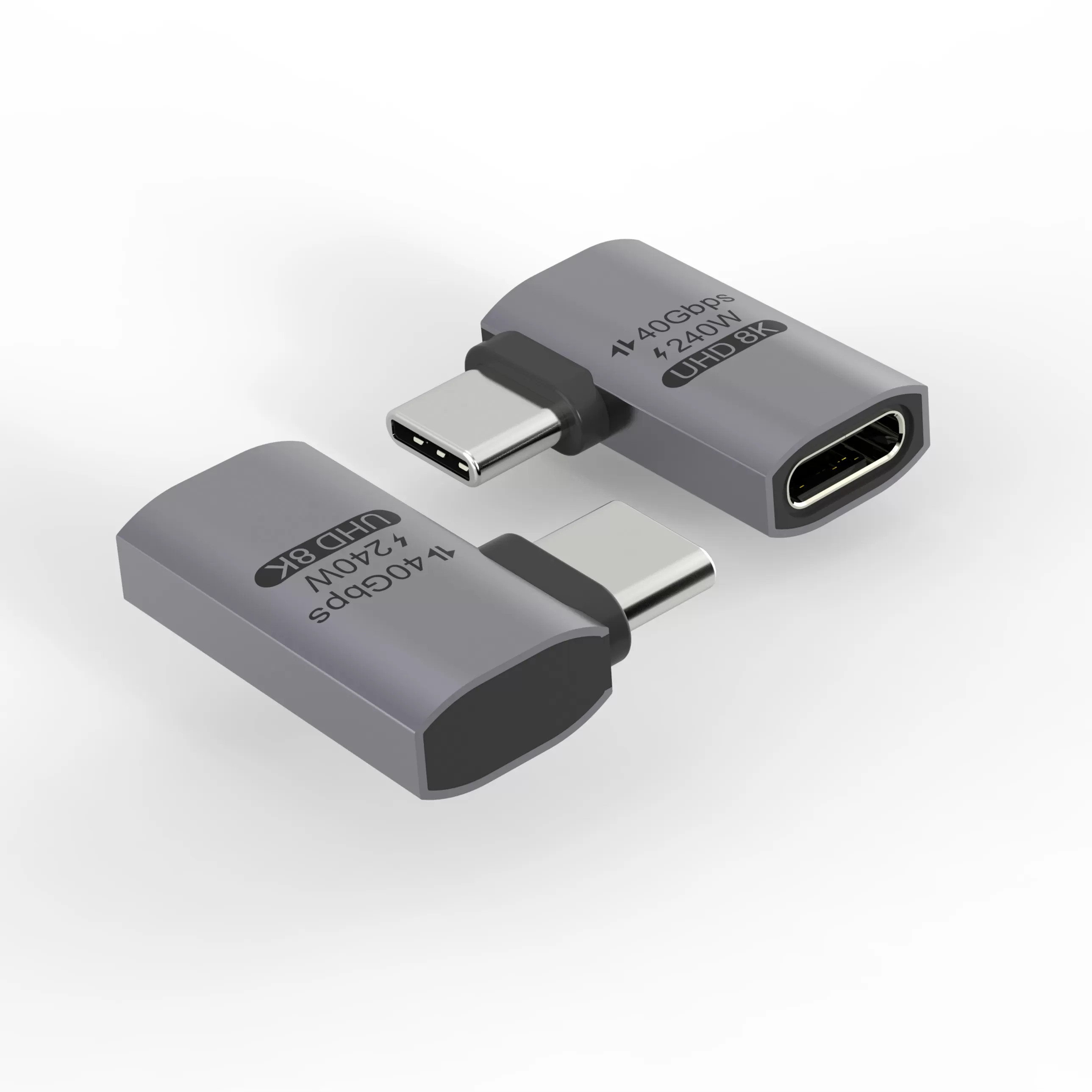 USB4 Thunderbolt 3/4 240W Full featured Left/Right Angle Adapter