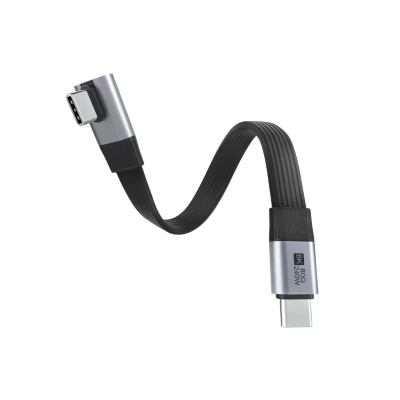 90-Degree L-Shaped USB4 Ver 2.0 Full-featured flat  cable