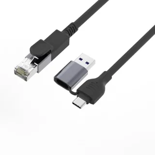 USB-C & USB A to RJ45 Gigabit 1000Mbps Ethernet Cable
