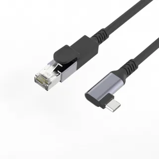 Right Angled USB-C to RJ45 1000Mbps Gigabit Ethernet Cable