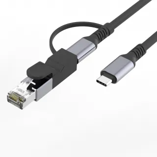 10Gbps USB-C to USB-C Cable With Gigabit Network Adapter