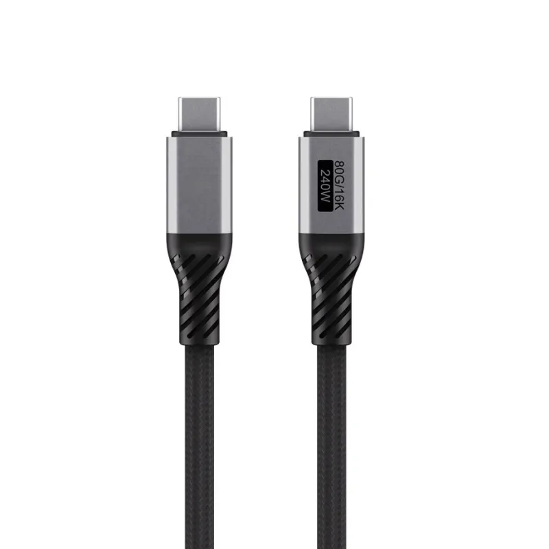 USB4 Type-C Cable 240W Fast Charging 80Gbps Data 8K@60Hz Video for Laptop Camera Monitor