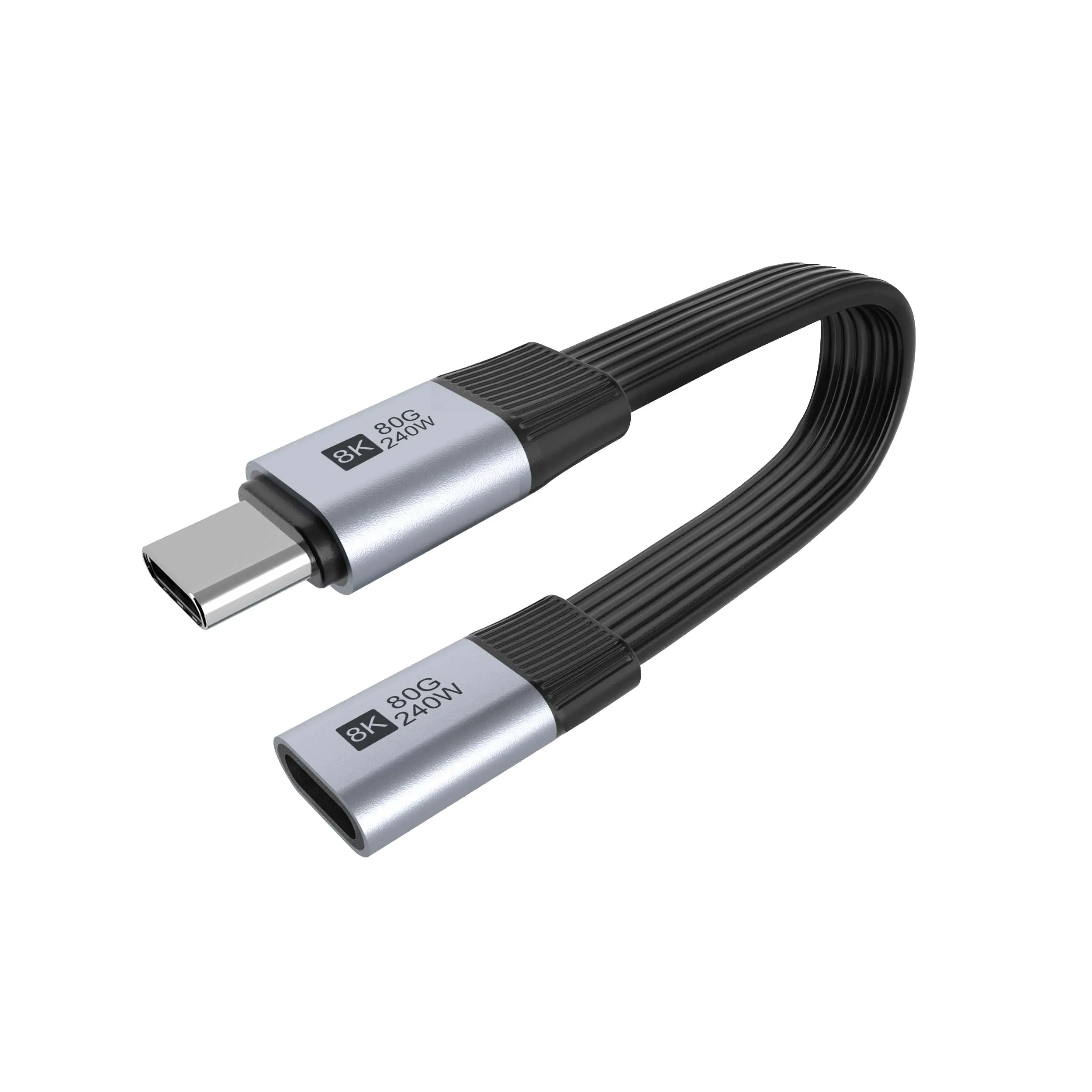 80Gbps Type-C Male to Female Flat Extension Cable