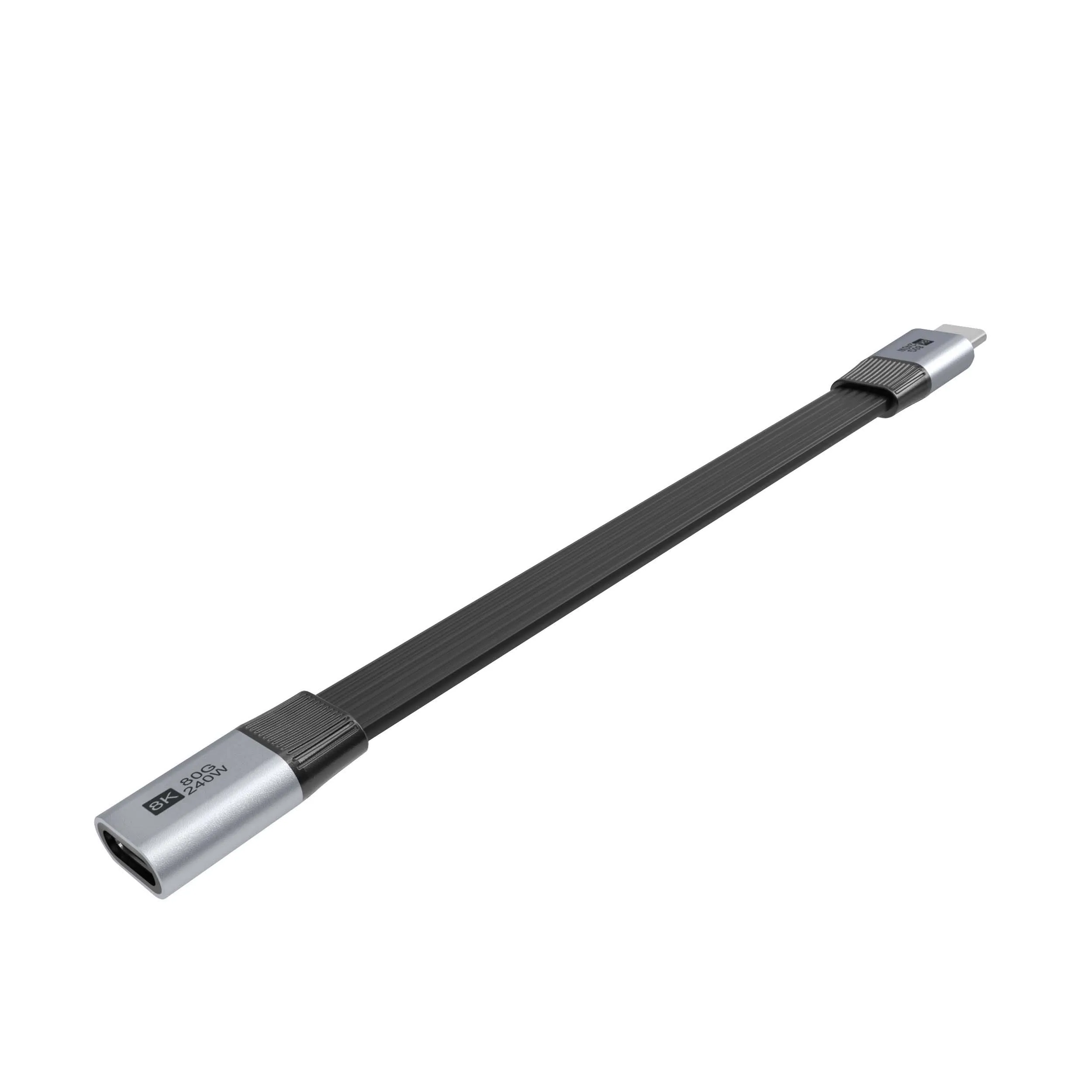 80Gbps Type-C Male to Female Flat Extension Cable