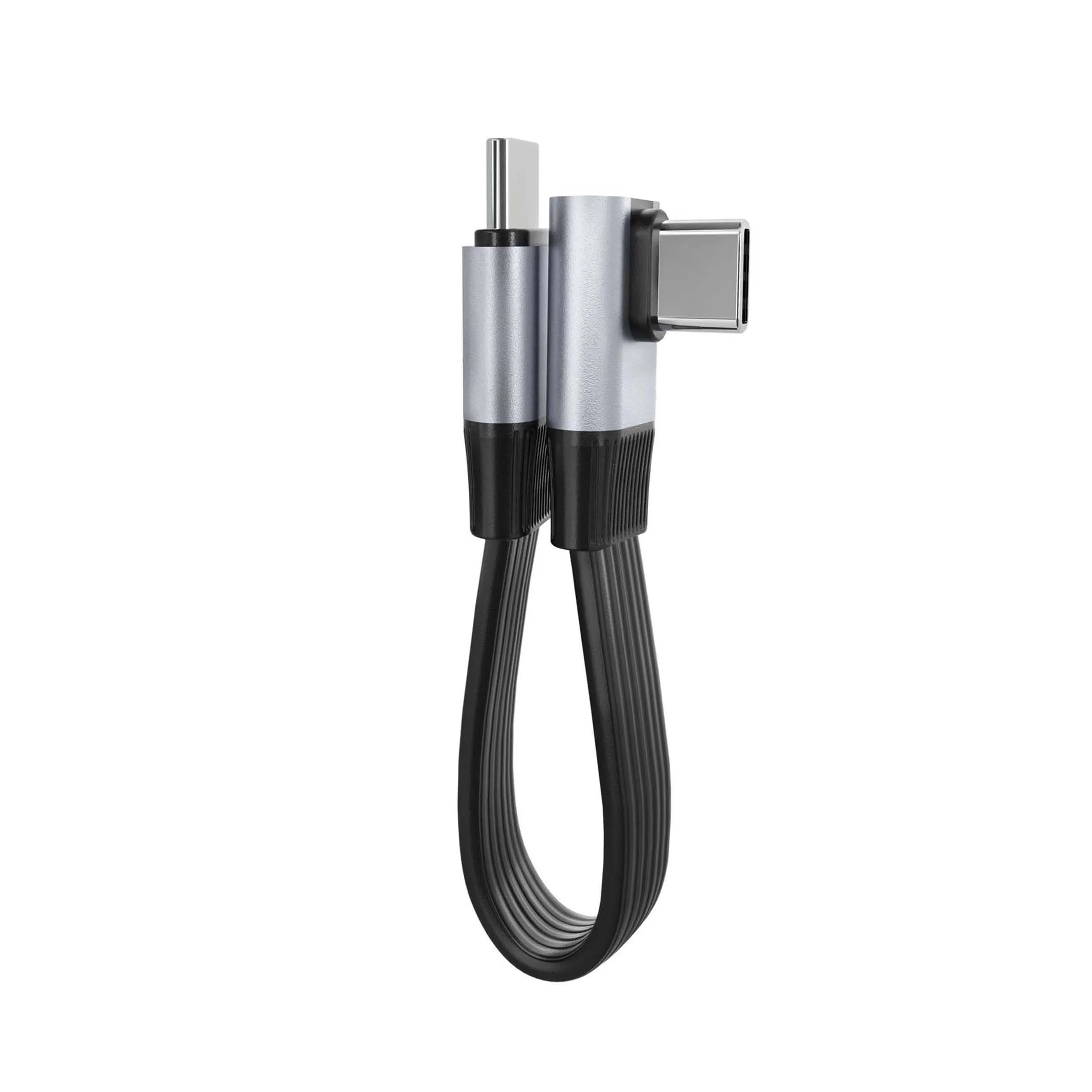 Flat 80Gbps USB-C Male to Male 90° Middle Bend Cable