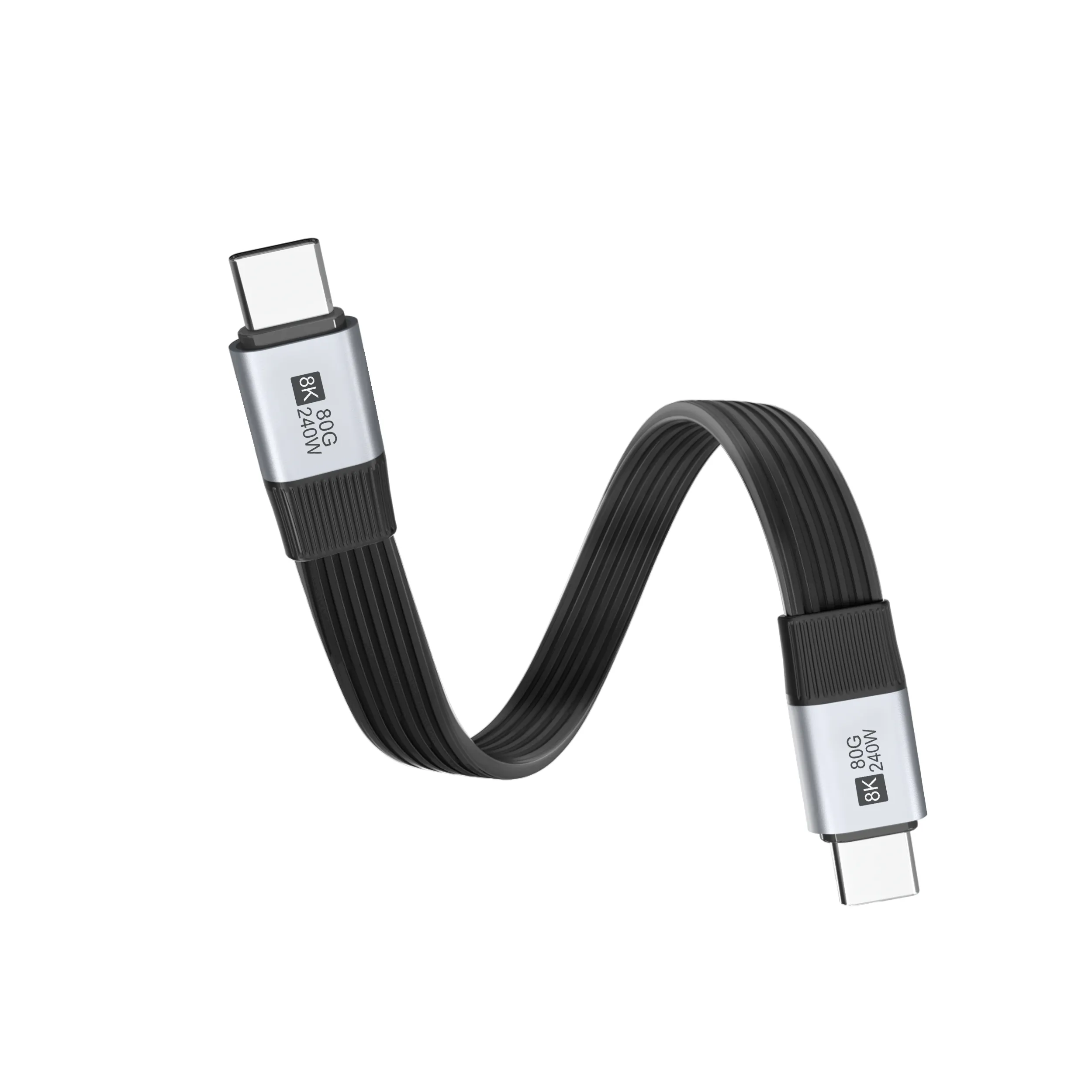 80Gbps Type-C Male to Male Flat Cable Straight to Straight