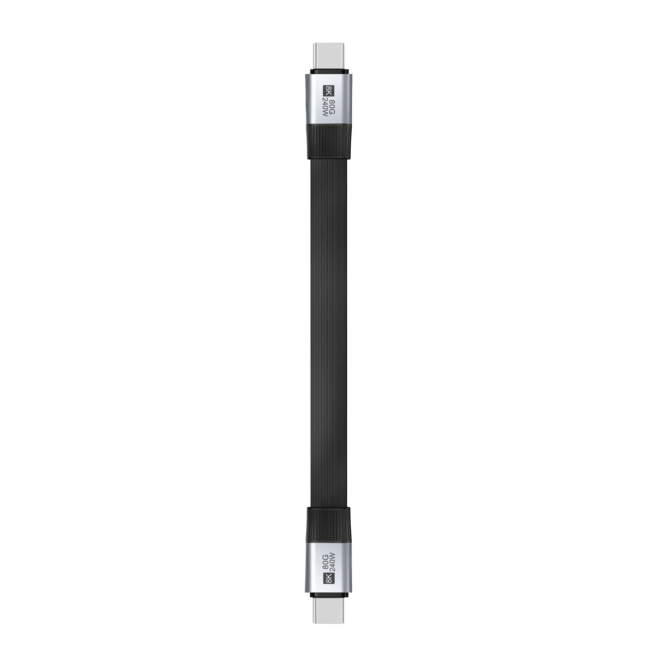 80Gbps Type-C Male to Male Flat Cable Straight to Straight